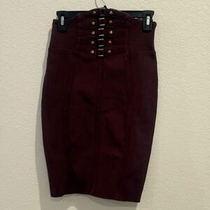 Elegant Burgundy Skirt
